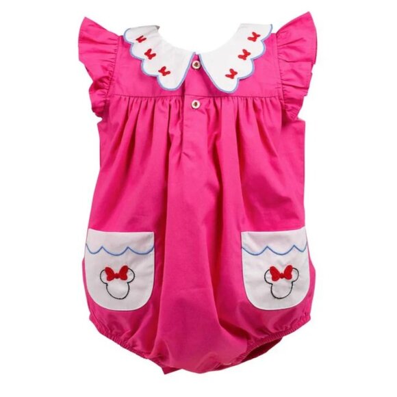 The Proper Peony Baby Magic Ears Pink Bubble Romper Minnie Mouse NWT 3 Months - Picture 1 of 4